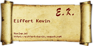 Eiffert Kevin névjegykártya